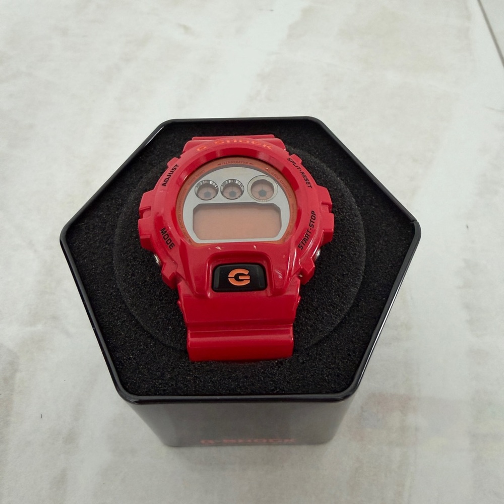 Casio G-Shock DW-6900CB Red & Orange Digital Watch PRICED TO SELL